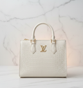 Luxury Croc-Embossed Structured Handbag