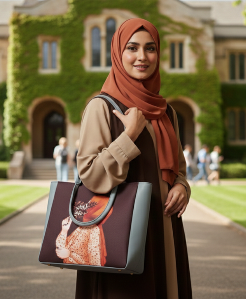 Elegant Vintage Art Print Luxury Tote Bag – Designer Handbag for Women