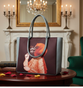 Elegant Vintage Art Print Luxury Tote Bag – Designer Handbag for Women