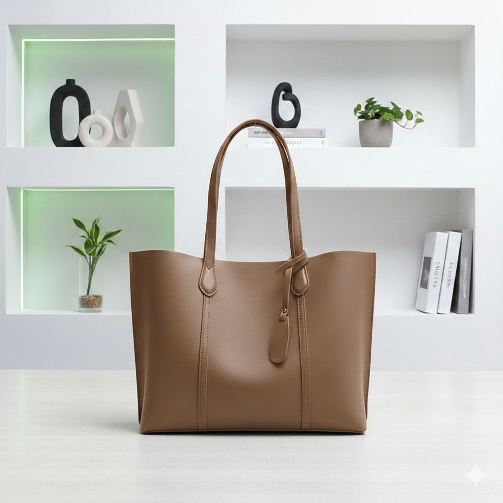Premium Leather Tote Bag – Elegant Everyday Handbag for Women